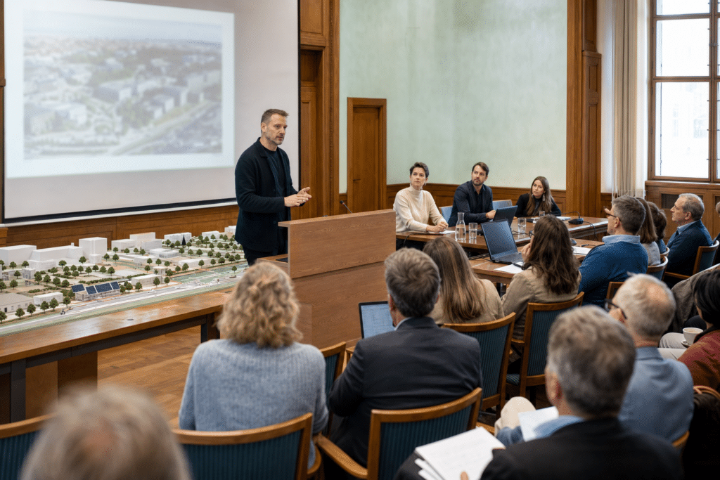 Városházi konferencián urbanista városmodellnél — emissziócsökkentés témája